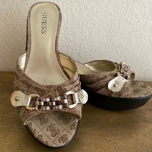 Guess Wedge Sandals size 9 medium